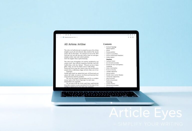 AI article creation